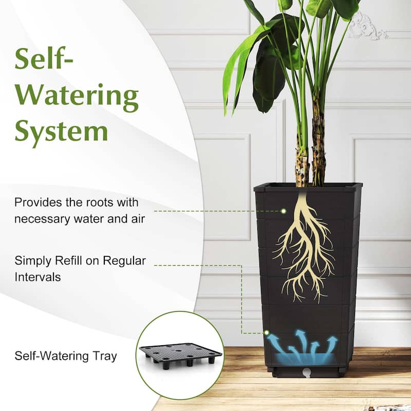 Costway 23" Tall Planter Set of 2 for Indoor/ Outdoor Use Large - See Details