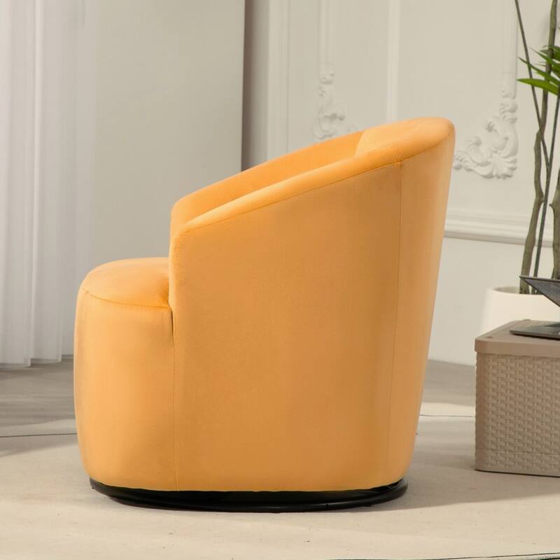 Modern Velvet Upholstered Swivel Accent Chair