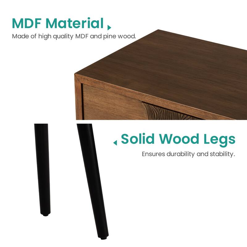 SUNBURY Mid-Century End Table with Drawer
