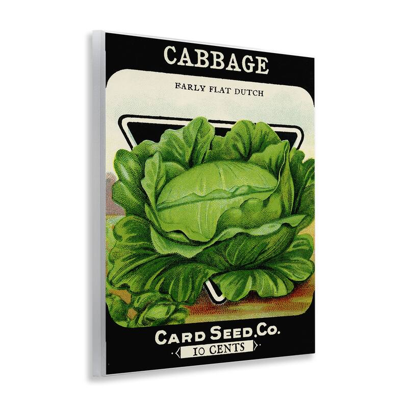 Stupell Vintage Garden Cabbage Wall Plaque Art Design By Lil' Rue