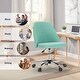 preview thumbnail 11 of 46, Armless Fabric Home Office Desk Chairs, Adjustable Height Swivel Task Vanity Chair, Task Chairs with Swivel Wheels - N/A