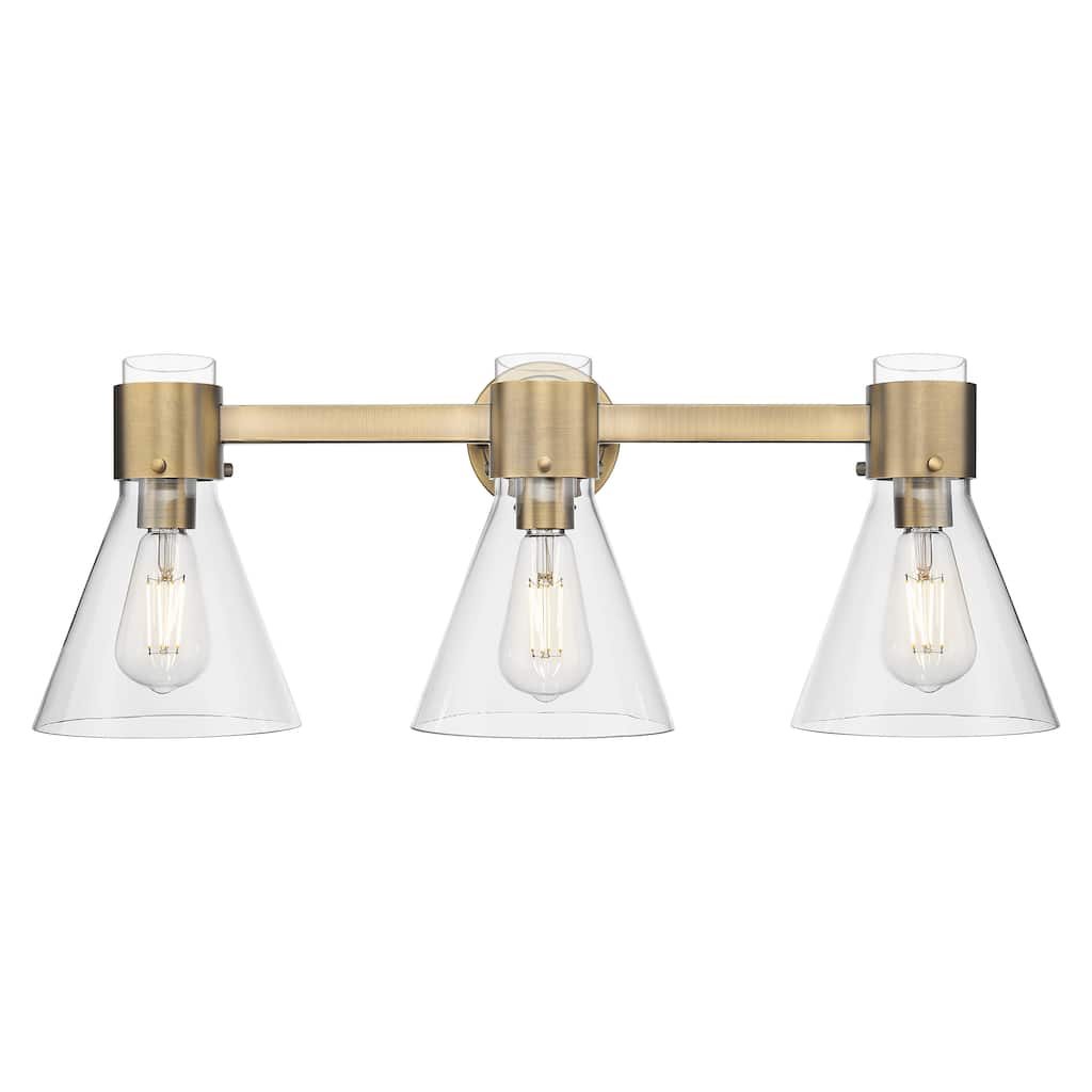 Innovations Lighting Downtown Urban - Lawton Cone - 3 Light 24" Wall-Mounted Bath Vanity Light