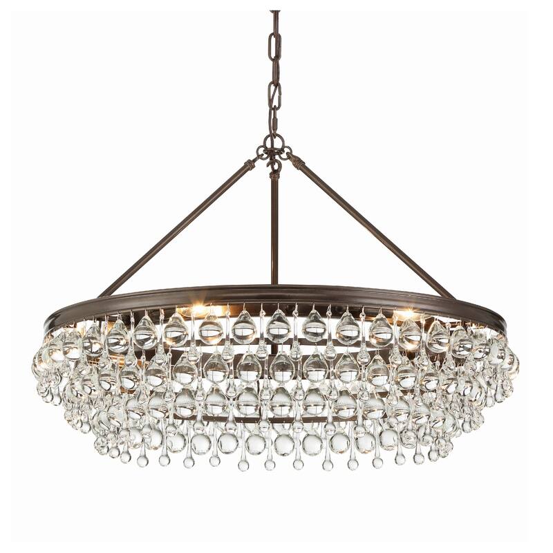 Crystorama Lighting Group Calypso 6 Light 30" Wide Chandelier with - Vibrant Bronze