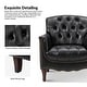 preview thumbnail 43 of 68, HULALA HOME Wemer Traditional Genuine Leather Armchair with Tufted Back