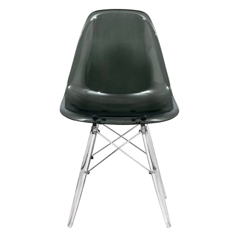 Crescro Dining Chair in Acrylic with Eifel Legs Design Banquet Side Chair (Set of 2) for Indoor and Outdoor - 32" Height