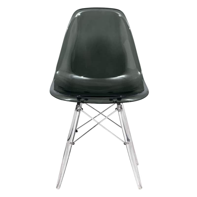 Crescro Dining Chair in Acrylic with Eifel Legs Design Banquet Side Chair (Set of 4) for Indoor and Outdoor - 32" Height