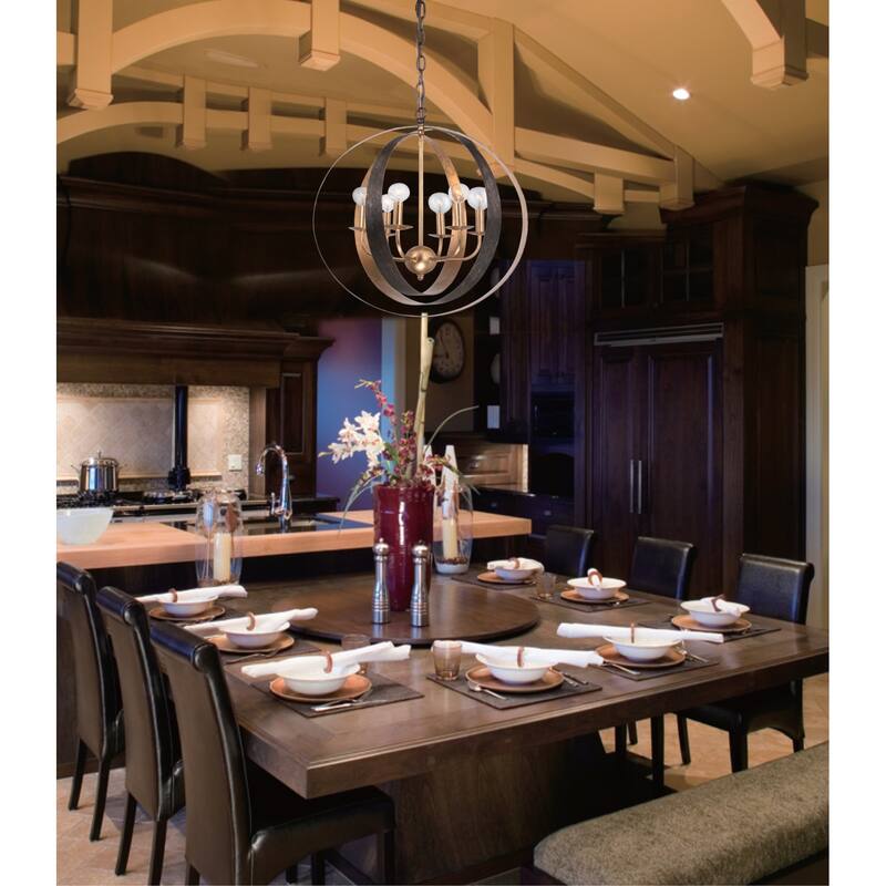 Crystorama Lighting Group Luna 6 Light 21" Wide Cage Chandelier