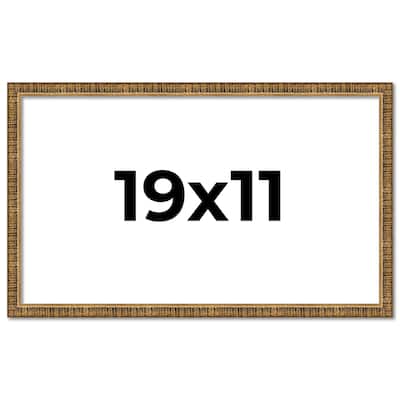 19x11 Frame Gold Kingsley Distressed Solid Wood Picture Frame Width