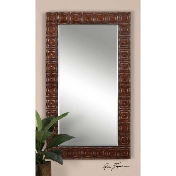 71 Large Elegant Rectangular Brown And Gold Beaded Detailed 71 Large Elegant Rectangular Brown And Gold Beaded Detailed Wall Mirror Free Shipping Today 16624031