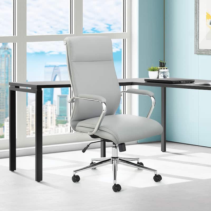 Antimicrobial Fabric Office Chair - Steel (High Back)