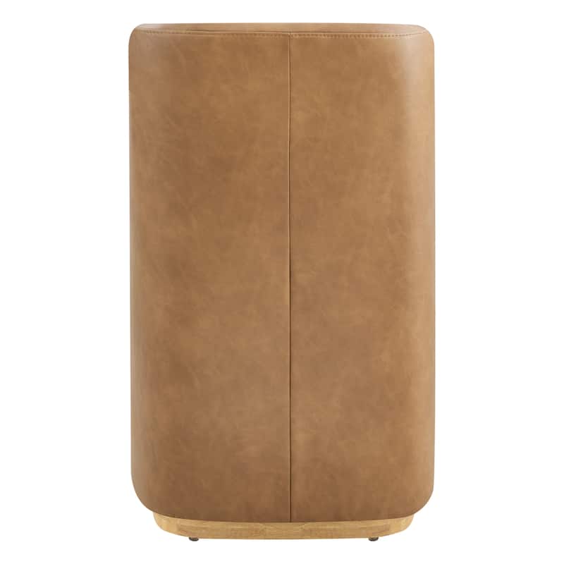 Brian Modern Dining Chairs with Casters&Wood Base Set of 2