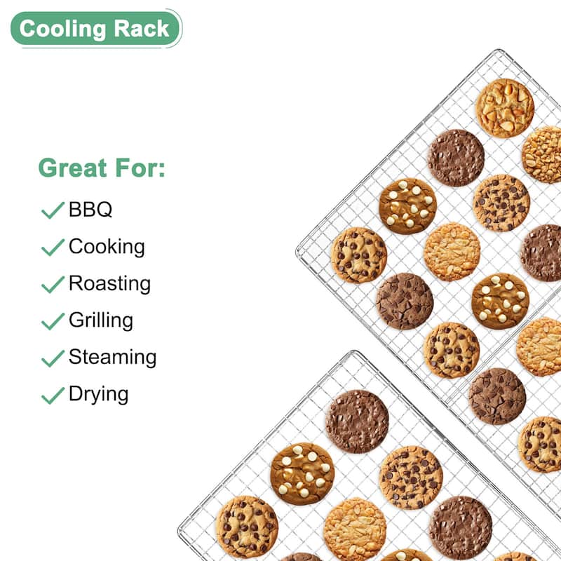 Cooling Rack, Stainless Steel Baking Rack Silver