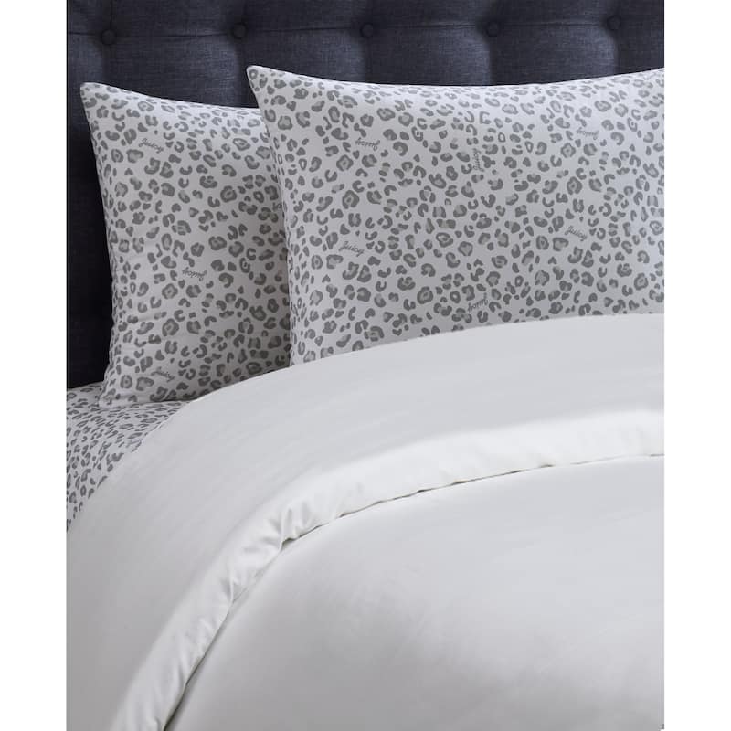 Juicy Couture Silver Leopard Microfiber Sheet Set - On Sale - Bed Bath ...
