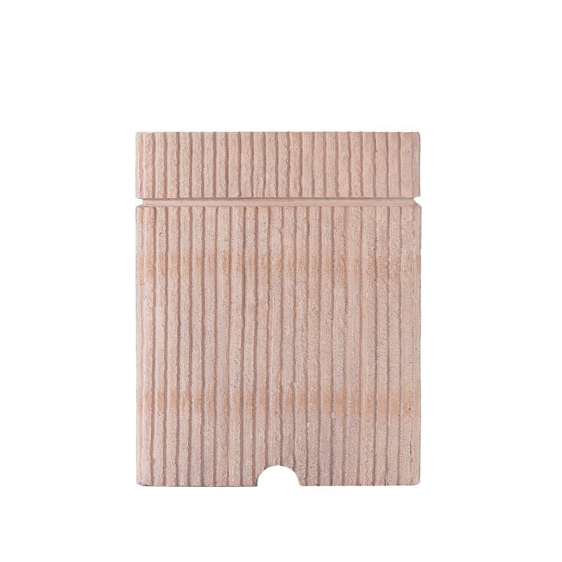 Christopher Knight Home - Olbia 16.15x20" Outdoor 2-in-1 Travertine MgO Propane Tank Holder/Side Table for Multiple Use