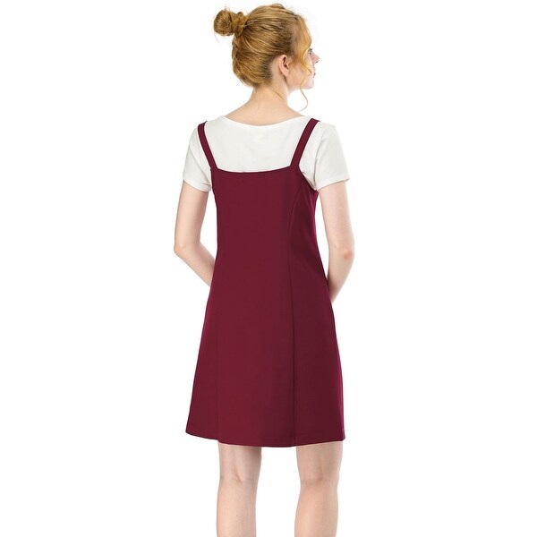 short pinafore dress