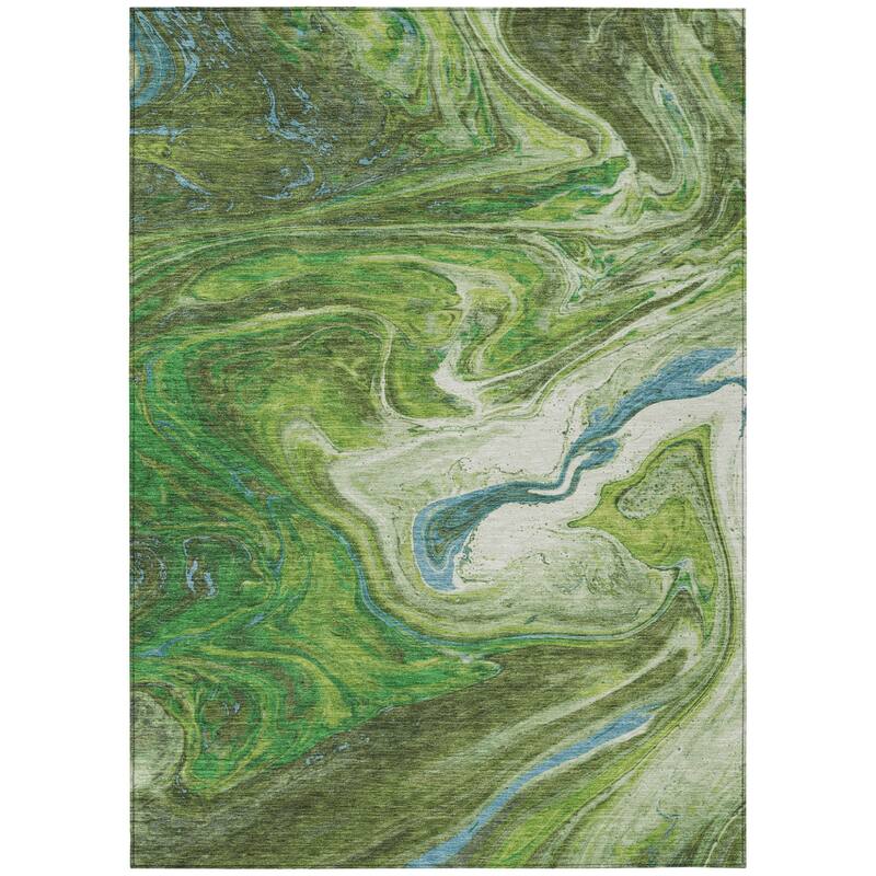 HomeRoots Abstract Transitional Rectangle Outdoor Rug
