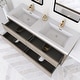 preview thumbnail 89 of 191, Wood Wall-Mounted Bathroom Vanity with Sink and Soft Close Drawers