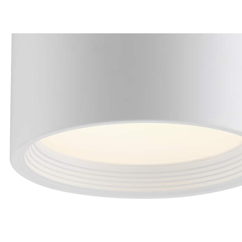 Reel - Flush Mount - Large - White Finish - White Acrylic