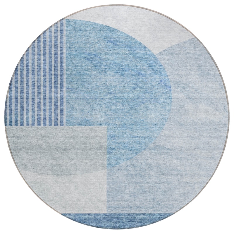 HomeRoots Geometric Transitional Rectangle Outdoor Rug