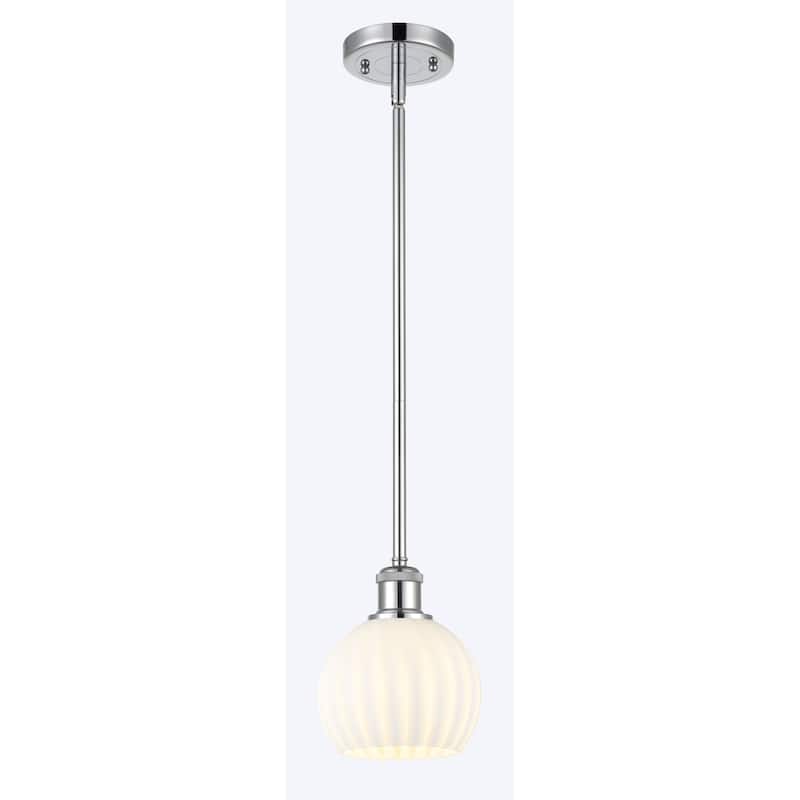 Innovations Lighting 516-1S-8-6 White Venetian Pendant White Venetian