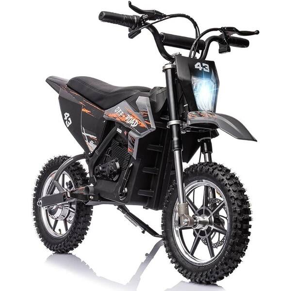 slide 2 of 13, 36V Kids Electric Motorcycle, Leather seat, 350W Brushed Motor Black
