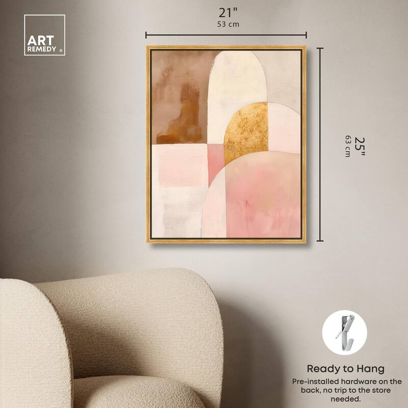 Rose Quartz and Sand I Canvas by Art Remedy
