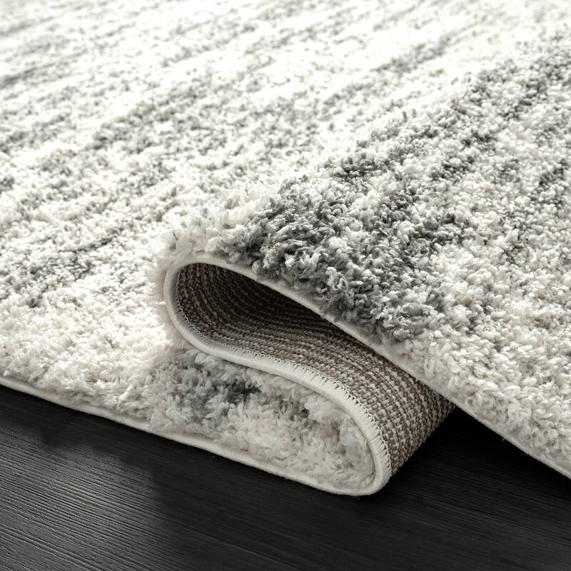 Abani Rug Boston BOS170A Grey Shag Area Rug