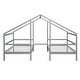 preview thumbnail 12 of 14, Double Twin Size Triangular House Beds with Built-in Table
