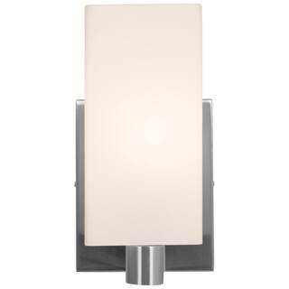 Access Lighting Archi -  Dimmable LED Wall & Vanity - Brushed Steel Finish - Opal Glass Diffuser