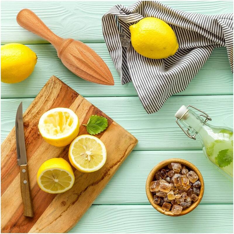 Wooden Lemon Squeezer Reamer Hand Citrus Juicer