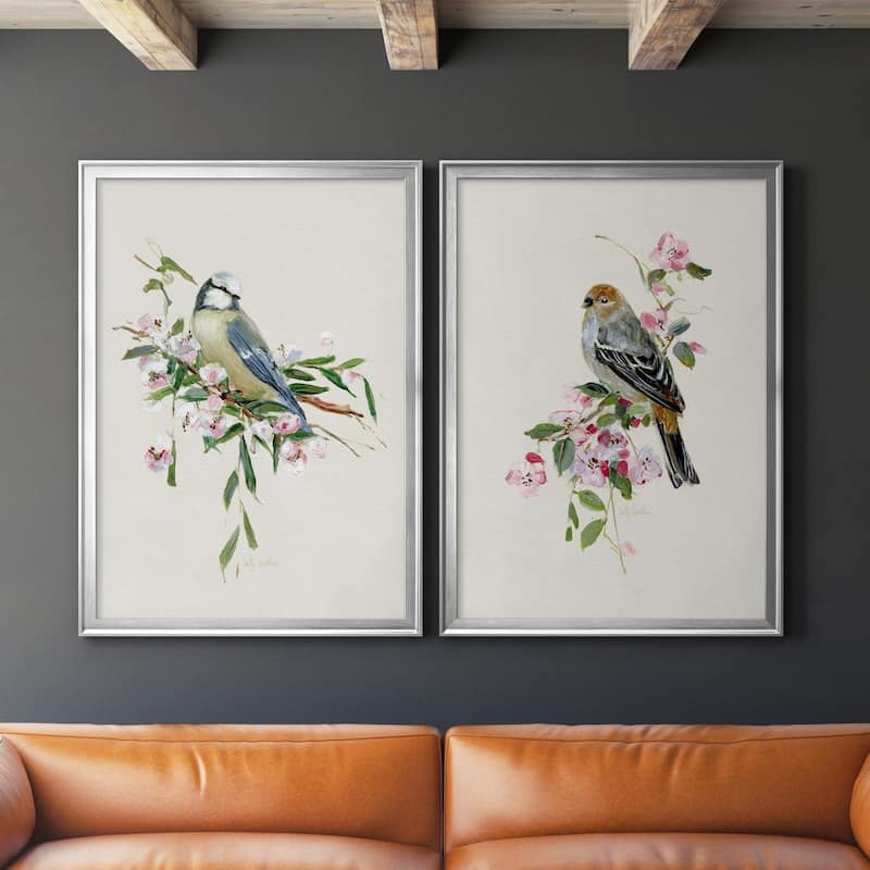 Spring Song Blue Bird Premium Framed Print - Ready to Hang - Multi-Color