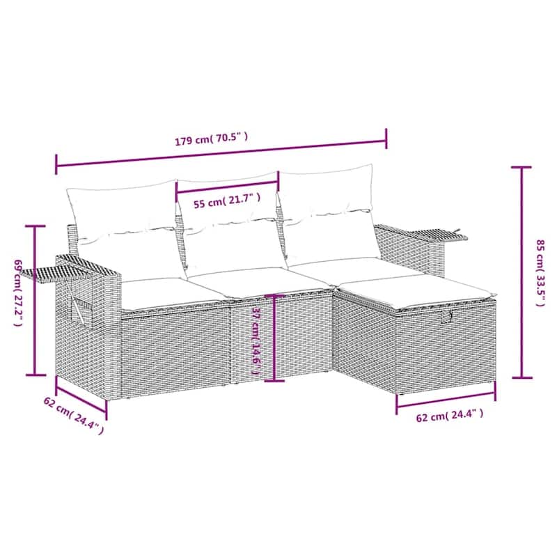 vidaXL Garden Sofa Set