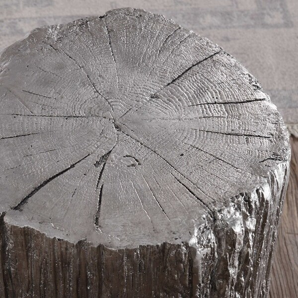 Silver Tree Stump Stool - Bed Bath & Beyond - 26484560