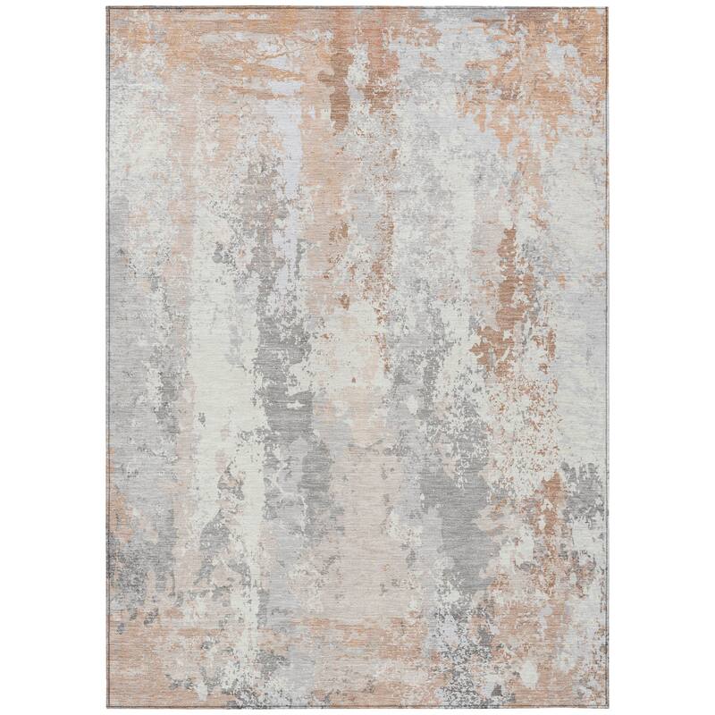 HomeRoots Abstract Transitional Rectangle Outdoor Rug