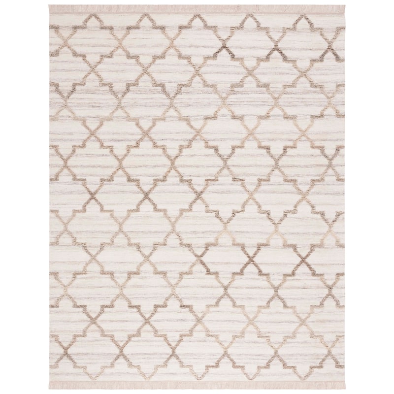 SAFAVIEH Hand-knotted Kenya Xhoana Southwestern Tribal Wool Rug - 9' x 12' - Natural
