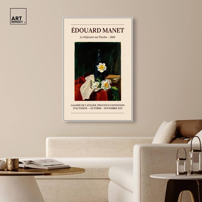 Daffodils and Bottle Canvas by Art Remedy