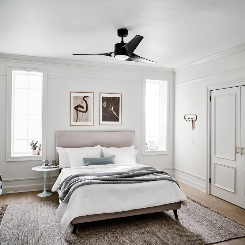 Kichler Lighting Rana Collection 60-inch Satin Black LED Ceiling Fan