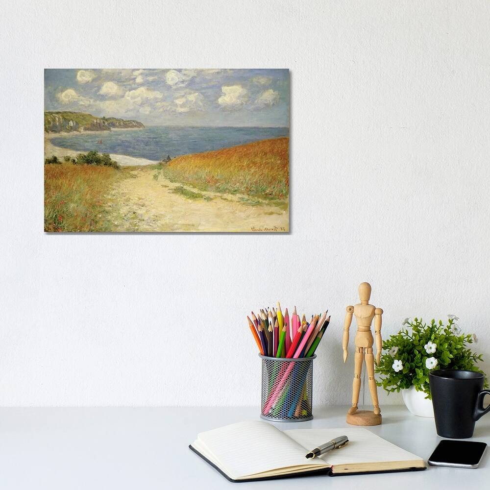 iCanvas "Path in the Wheat at Pourville, 1882 " by Claude Monet Canvas Print