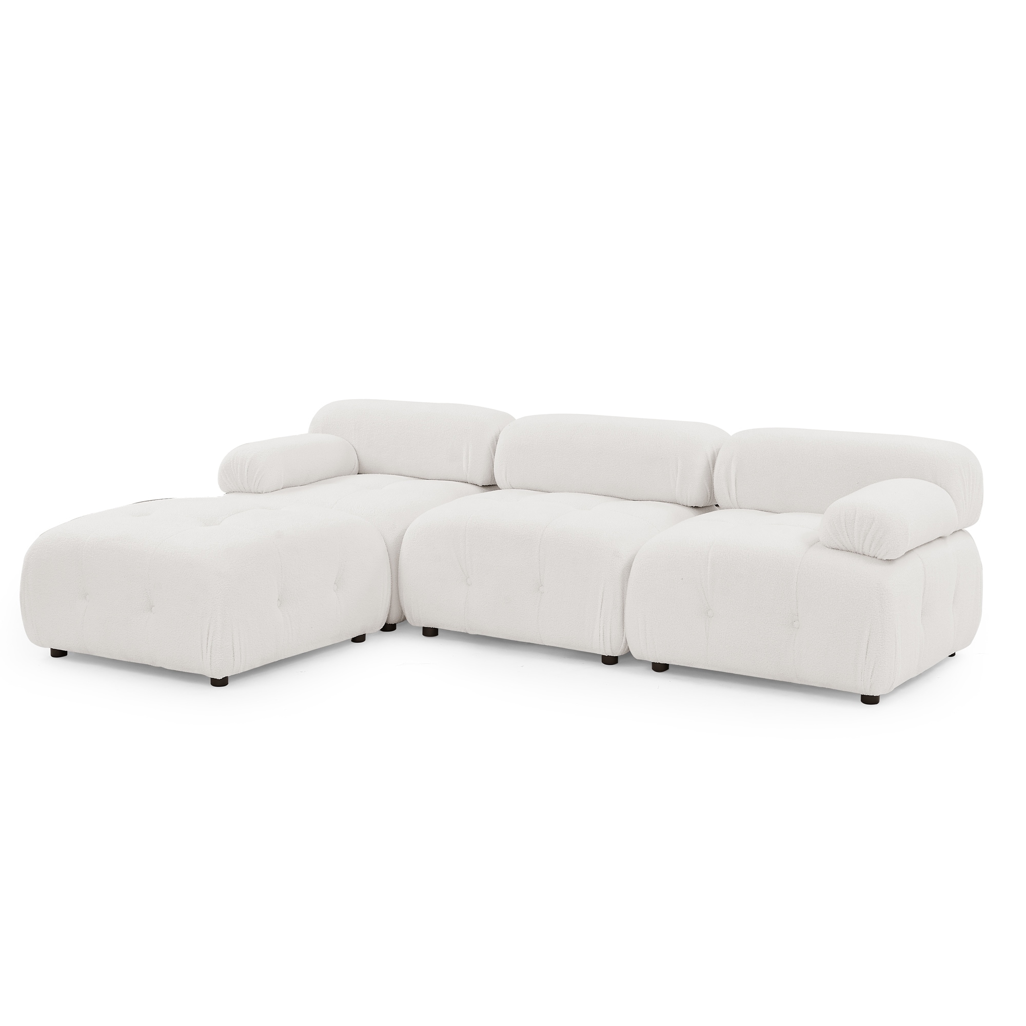 Bellini 3 piece best sale taupe sleeper sectional