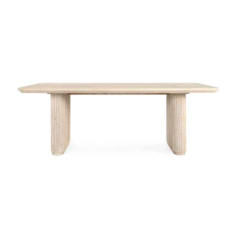 Classic Home Vander 84" Wood Dining Table in Oak Cream Finish
