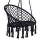 preview thumbnail 5 of 5, Black Swing Hammock Chair Macrame Swing