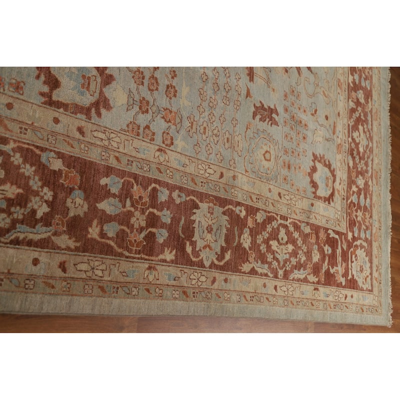 Vegetable Dye Heriz Serapi Oriental Large Rug Hand-knotted Wool Carpet - 12'0"x 17'6"