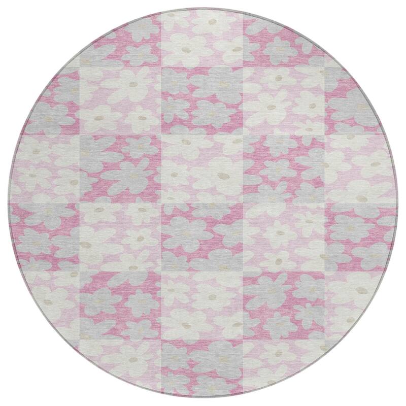 Machine Washable Indoor/ Outdoor Floral Krissy Chantille Rug