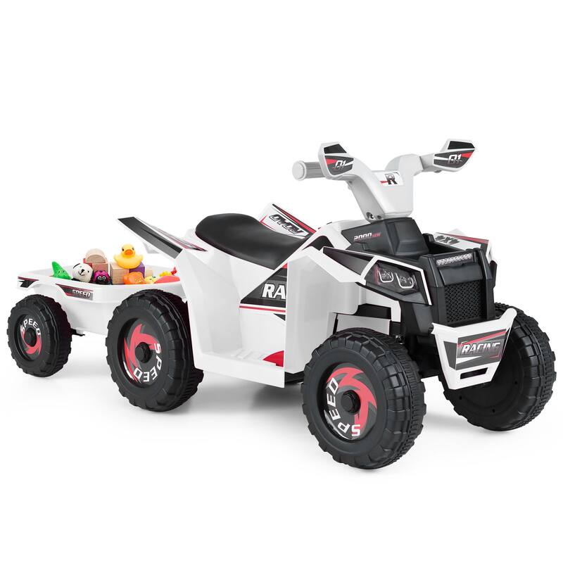 Gymax Kids Electric ATV Car 6V Battery-Powered Ride on Toy w/Removable