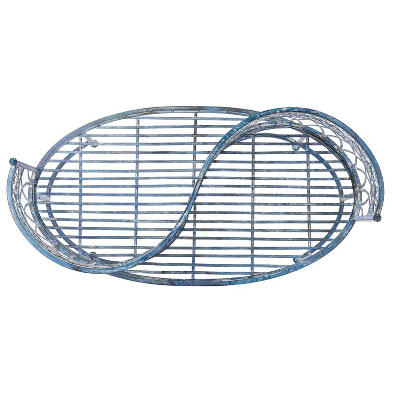 SAFAVIEH Outdoor Citlalli Victorian Scroll Iron Kissing Bench - 44Wx24Dx31H