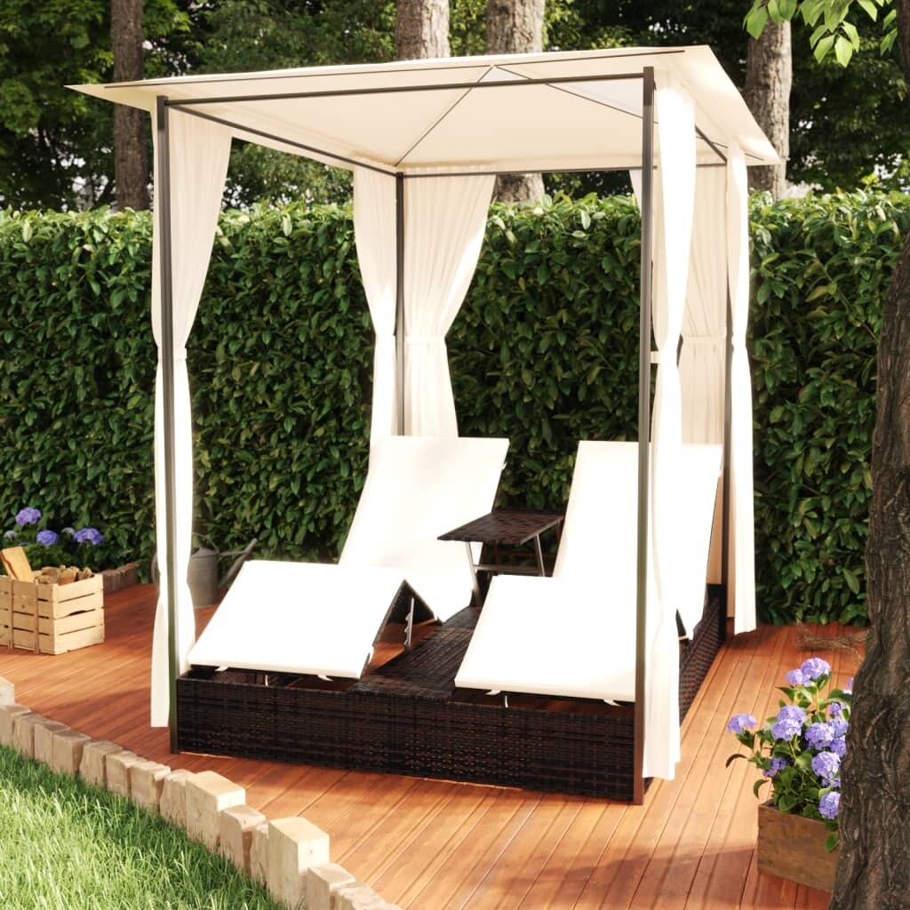 Double sun deals lounger rattan