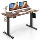 preview thumbnail 3 of 28, Costway 55" x 24" Electric Standing Desk with 3 Memory Height Settings Brown