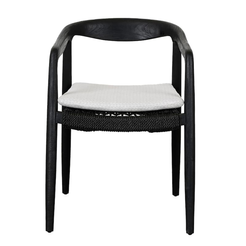 Classic Home Aria Outdoor Dining Chair in Black (Set of 2)