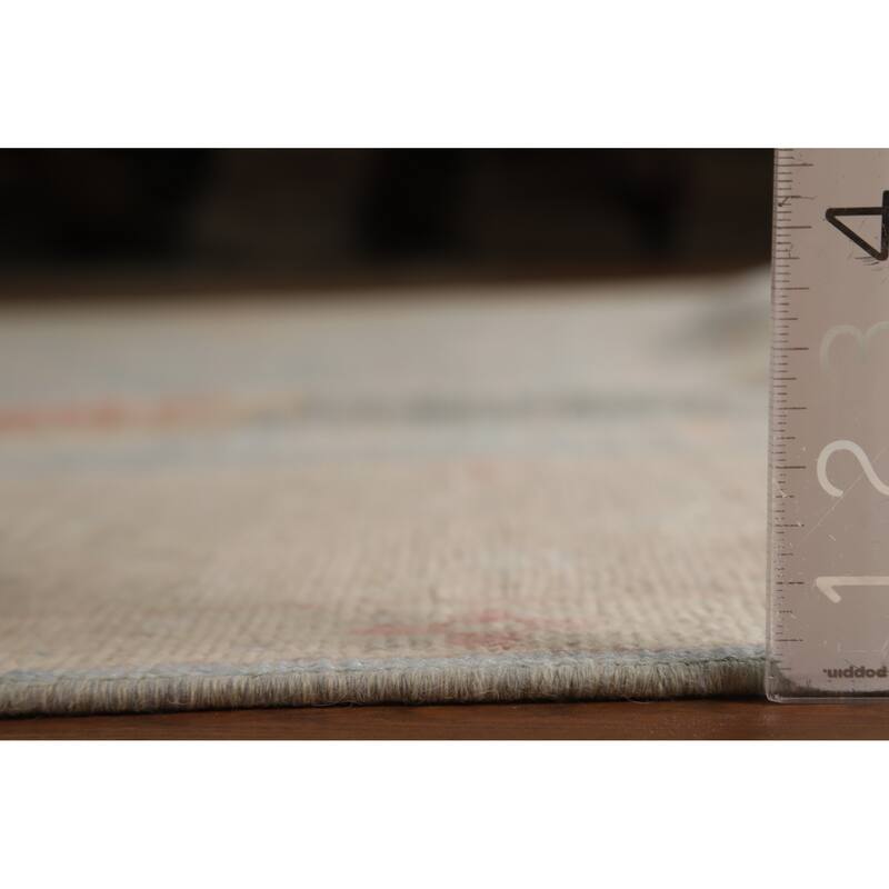 Hand Knotted Oriental 100% Wool Carpet Transitional All-Over Navy Blue & Blues Oushak Area Rug - 12' 5'' X 8' 8''