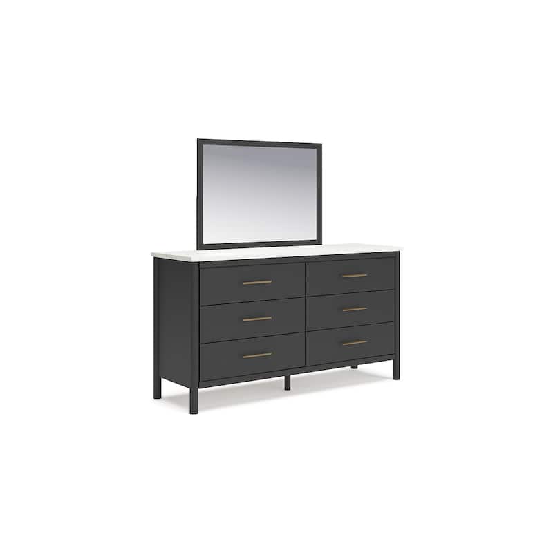 Signature Design by Ashley Cadmori White/Black Dresser and Mirror